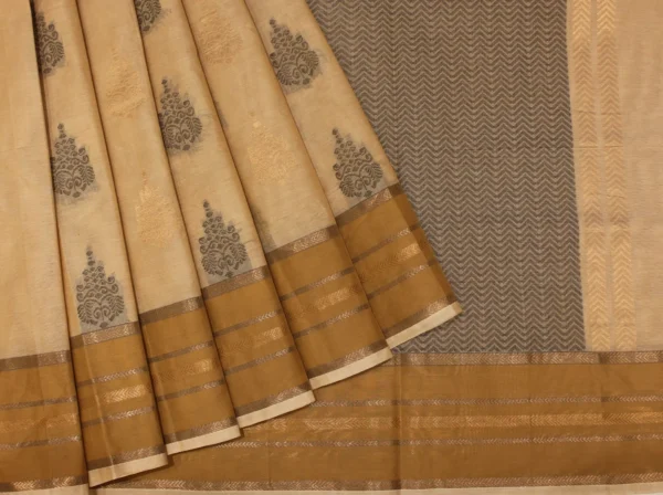 Light Beige Kovai Cotton Saree