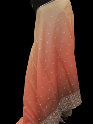 Light Orange Kota Saree