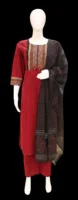 Maroon and Black Salwar Set