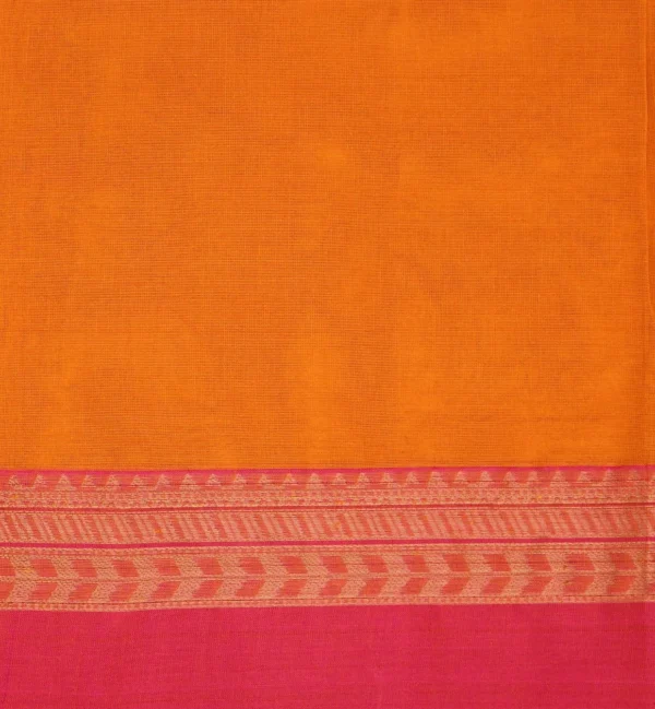 Mustard Yellow Kovai Cotton Saree