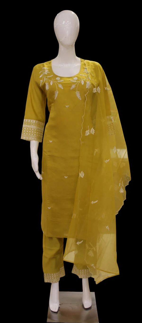 Mustard Yellow Silk Cotton Salwar Set