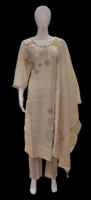 Off White Chanderi Cotton Salwar Set
