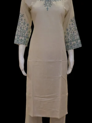 Off White Embroidered Salwar Set