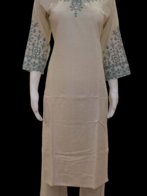 Off White Embroidered Salwar Set