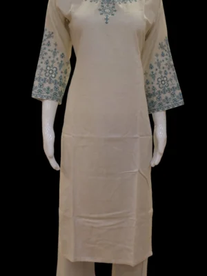 Off White Embroidered Salwar Set