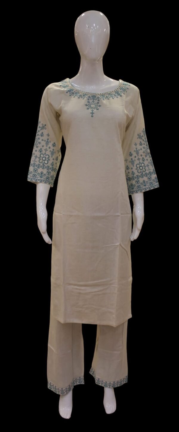 Off White Embroidered Salwar Set