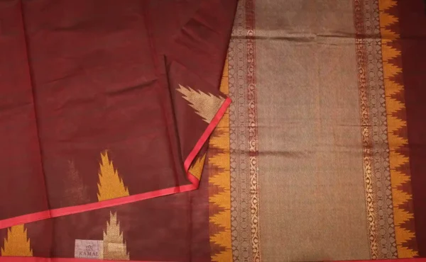 Rich Maroon Pure Kovai Cotton Saree