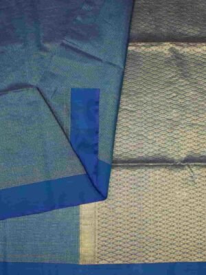 Royal Blue Pure Silk Cotton Saree (3)