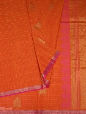 Rust Orange Kovai Cotton Saree (3)
