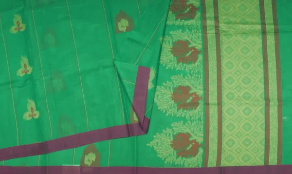 Sea Green Handloom Kovai Cotton Saree