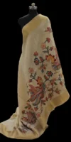 Cream Kalamkari Semi Tussar Saree