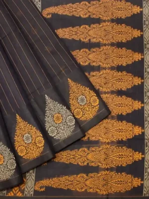 Dark Navy Blue Kovai Cotton Saree
