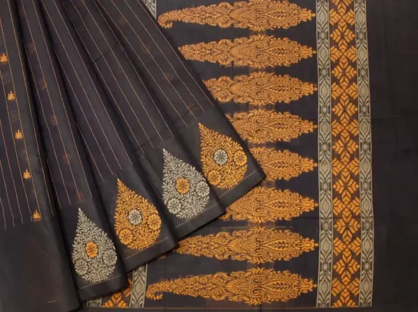 Dark Navy Blue Kovai Cotton Saree