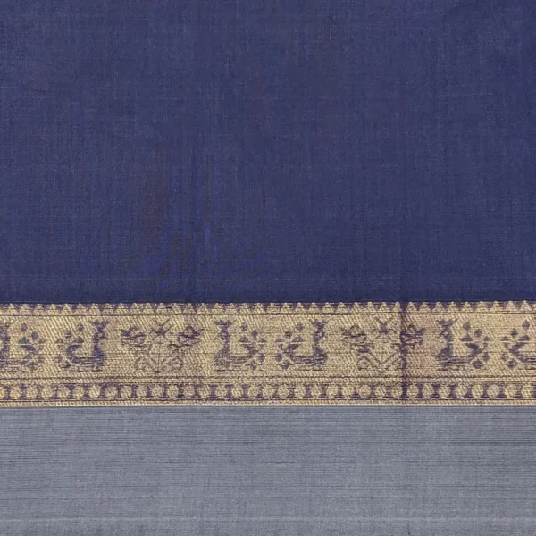 Pure Handloom Kovai Cotton Saree In Dark Violet
