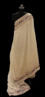Ivory Cream Assam Silk Saree