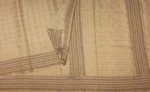 Off White Ivory Beige Semi Tussar Saree
