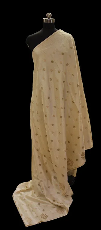 Sandal Beige Semi Tussar Saree
