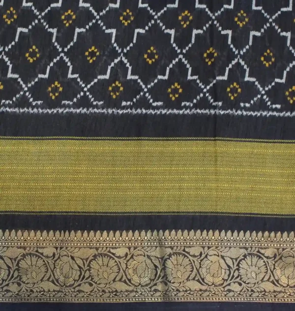 Black Chappa Tussar Saree
