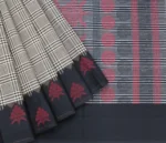Black Pure Temple Cotton Saree