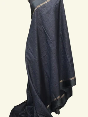 Black Raw Silk Saree