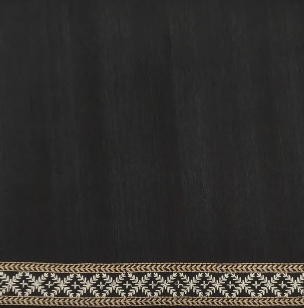 Black Semi Tussar Saree