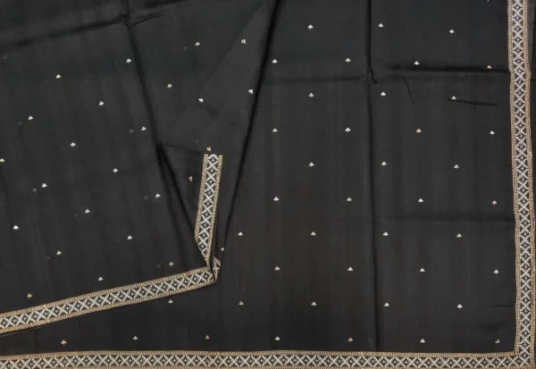 Black Semi Tussar Saree