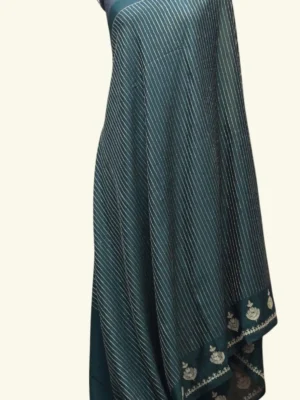 Bottle Green Chinon Saree