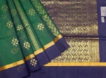 Bottle Green Pure Silk Cotton Saree