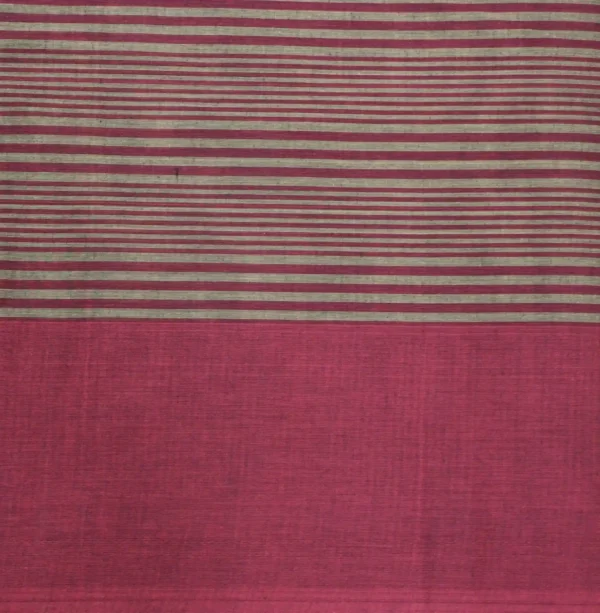 Deep Maroon Pure Temple Cotton Saree