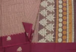Deep Maroon Pure Temple Cotton Saree