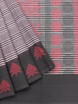 Deep Purple Pure Temple Cotton Saree