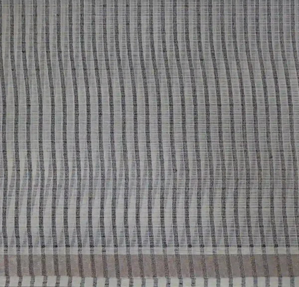 Earthy Brown Kota Checks Applique Work Saree