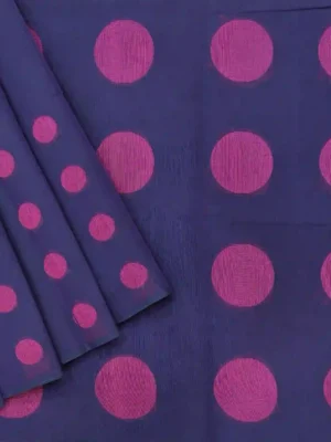 Indigo Blue Pure Kovai Cotton Saree