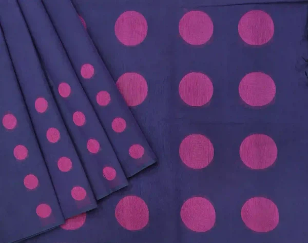Indigo Blue Pure Kovai Cotton Saree