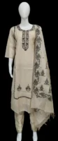 Beige Cream Khadi Cotton Salwar Set