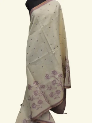 Light Lavender Kota Checks Saree
