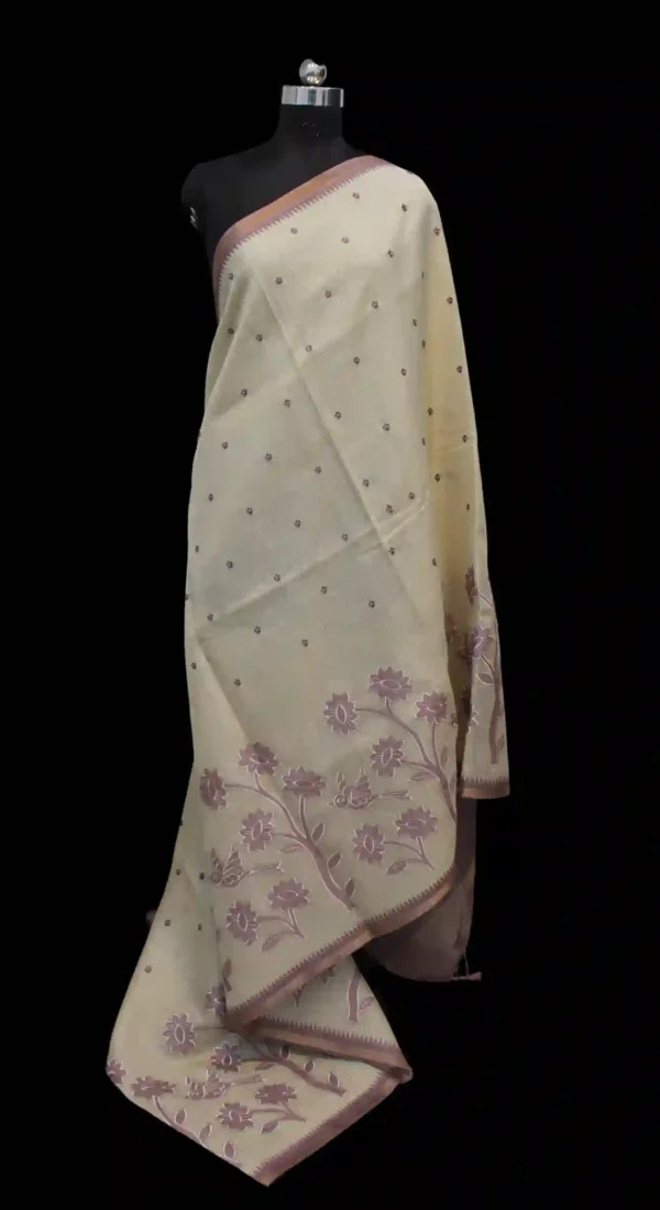 Light Lavender Kota Checks Saree