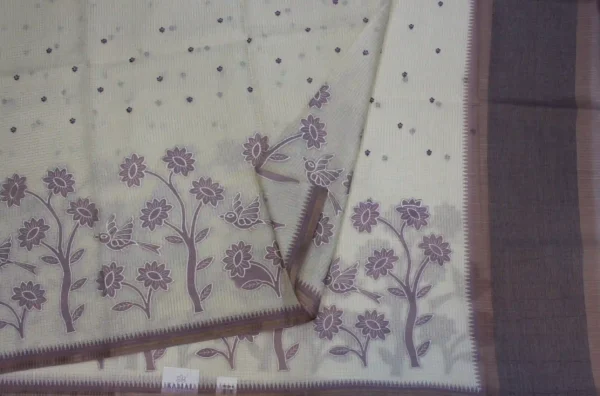 Light Lavender Kota Checks Saree
