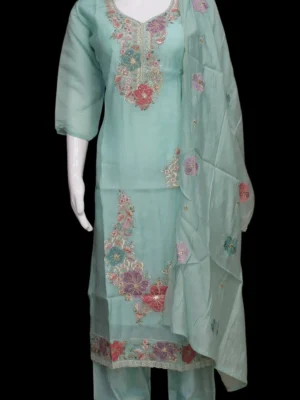 Light Sky Blue Partywear Salwar Set