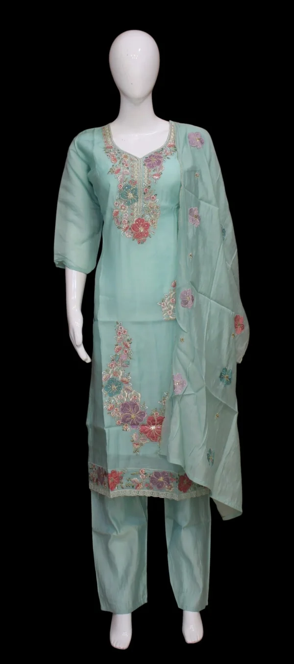 Light Sky Blue Partywear Salwar Set