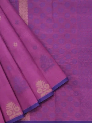 Mauve Magenta Pure Kovai Cotton Saree