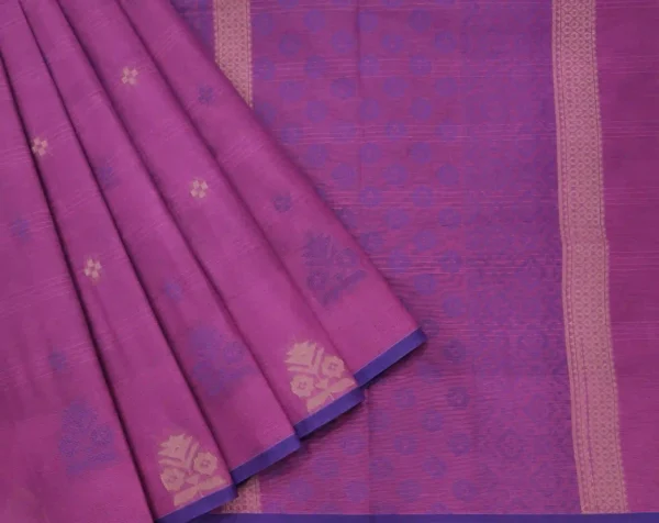 Mauve Magenta Pure Kovai Cotton Saree