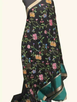Multicolor Cross Stitch Kota Checks Saree