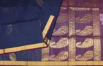 Navy Blue Pure Silk Cotton Saree