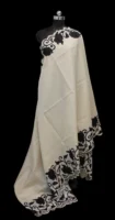 Off-White Kota Checks Saree