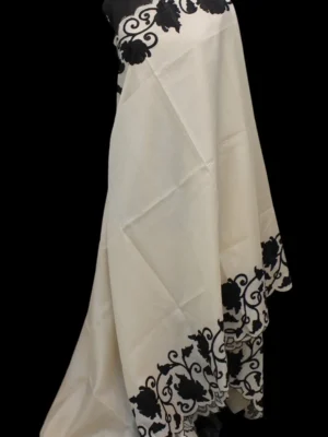 Off-White Kota Checks Saree
