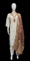 Off White Three Piece Salwar Set
