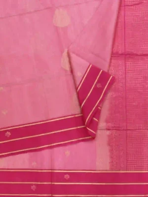 Onion Pink Pure Silk Cotton Saree (2)
