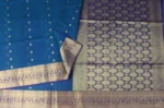 Peacock Blue Pure Silk Cotton Saree
