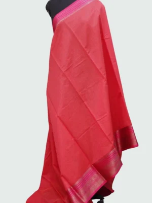 Raspberry Pink Semi Chanderi Saree